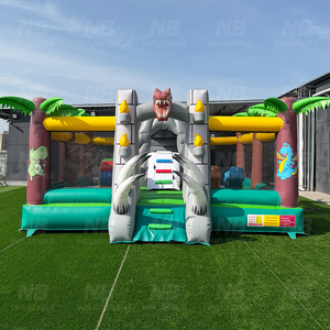 Château gonflable dinosaure avec toboggan, qualité commerciale, en PVC, pour enfants, idéal pour les fêtes et événements en extérieur, <span class=keywords><strong>location</strong></span> disponible - Product Image 5