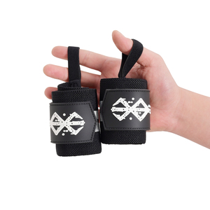 สายรัดข้อมือแบบยืดหยุ่นสำหรับยกน้ำหนักสายรัดพยุงระบายอากาศสำหรับเล่นฟิตเนสออกกำลังกายปรับแต่งโลโก้ได้ตามต้องการ - Product Image 3
