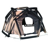 Tente de camping en plein air gonflable en forme de boule grande tente d'air à dôme étanche pour plusieurs personnes