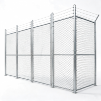 Clôture en treillis métallique galvanisé robuste - Clôture durable et écologique pour la sécurité domestique et la protection des périmètres agricoles