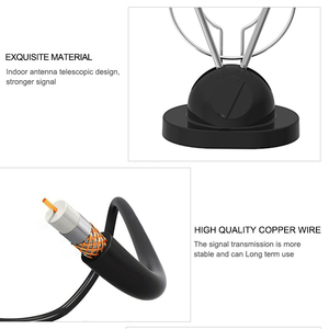 Antena de TV Digital HD de Canal Libre, Antena Digital Portátil <span class=keywords><strong>para</strong></span> Interiores, <span class=keywords><strong>para</strong></span> Sintonizador de TV USB, Televisión DVB-T2 - Product Image 3