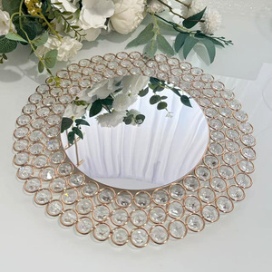 L5 Luxury Wedding Event Party Decoration 13 Inch <strong>Metal</strong> Round Chargers <strong>Plates</strong> Bulk Silver Gold Table Charger <strong>Plate</strong> for Sales - Product Image 2