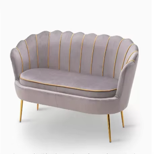 Luxuriöses Zweisitzer-Sofa-Set Neues Samt-Design mit Metallbeinen Bestseller Bequemer Kombinations-Esszimmerstuhl für Wohnzimmer - Product Image 6