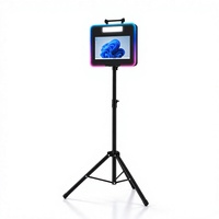 Machine Photobooth HD à Écran Tactile 15,6 Pouces avec Trépied Réglable, Impression en Libre-Service pour Appareils Photo Reflex/SLR, Idéale pour Fêtes, Mariages et Événements Corporatifs