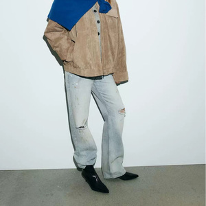 2025 autunno nuovi prodotti stivali di marca in vera pelle da donna con chiusura a cerniera laterale a punta tacco gatto occidentale estate inverno - Product Image 4