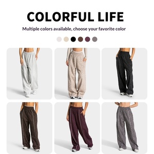Leggings da <span class=keywords><strong>Donna</strong></span> in Nylon e Spandex <span class=keywords><strong>con</strong></span> Stampa Leopardata, Gamba Larga, Alta Elasticità, <span class=keywords><strong>Pantaloni</strong></span> Sportivi <span class=keywords><strong>con</strong></span> Tasche - Product Image 3