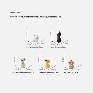 Miniatura de Cachorro de Golden Retriever o Pomeranian para Decoración de Jardín de Hadas, Micropaisaje y Manualidades - Product Image 6