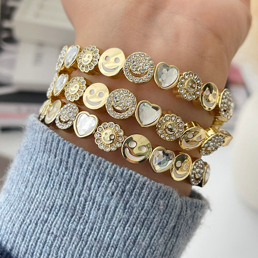 happy face stretch bracelet