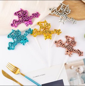 Décoration de gâteau « Joyeux <span class=keywords><strong>Anniversaire</strong></span> », décorations de gâteau en acrylique pailleté pour fête d'<span class=keywords><strong>anniversaire</strong></span>, baby shower et fournitures de mariage - Product Image 3