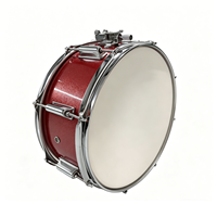 Tambourin en bois de peuplier 14x5.5 avec 8 cordières et pièces de fixation complètes pour la pratique des groupes adultes