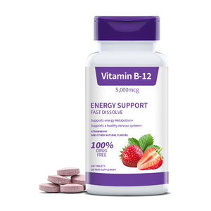Tabletas de Vitamina <span class=keywords><strong>B12</strong></span>, Suplemento Dietético <span class=keywords><strong>Natural</strong></span> para Adultos - Product Image 4