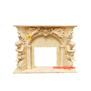 Décoration de cheminée électrique en marbre blanc Design de sculpture d'art en pierre avec statue de garçon lu Statue de lecture de garçon pour cheminées - Product Image 5