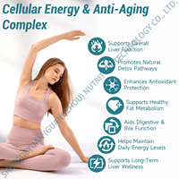 Complément alimentaire OEM NAD+ Resvératrol Urolithin-A Complex 60 capsules CoQ10 Apigénine Énergie Cellulaire Antioxydant Vitalité pour