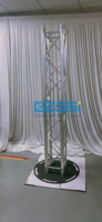 Support Totem en Aluminium ESI pour Éclairage DJ, Truss Totem Réglable en Hauteur 6,5FT, Robuste pour Projecteur Mobile avec Plaque de Base