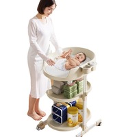 Table à langer multifonctionnelle pour bébé, design portable, hauteur réglable, ceinture de sécurité, capacité de charge lourde de 60 kg, pour bébés