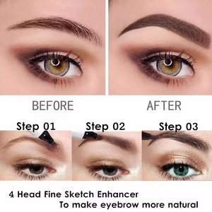 Lápiz de Cejas 3D a Prueba de Agua con Punta de Horquilla, Lápiz de Cejas con Efecto Tatuaje, Lápiz Líquido de Delineado Fino para Maquillaje PMU Natural - Product Image 6