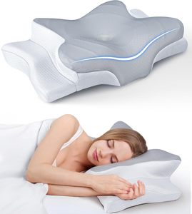 Almohada <span class=keywords><strong>Cervical</strong></span> Ortopédica Terapéutica de Espuma Viscoelástica Ergonómica Personalizada Profesional para Dormir de Lado - Product Image 1