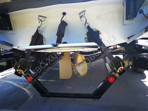 Sangle à cliquet rétractable <span class=keywords><strong>Xuli</strong></span> 2 x 43' à fixation par boulon, sangle marine à rétraction automatique, attaches de remorque pour transom - Product Image 3