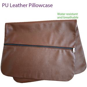 Funda de Almohada de Cuero PU de Tamaño Personalizado, Sostenible, Resistente al Aceite, Protectora, con Cierre, Impermeable, para Adultos - Product Image 1