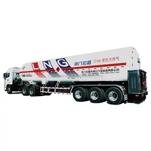 tank Semi Trailer for Low Temperature Cryogenic LNG Gas Mobile Tanker for Sale