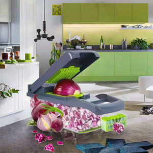 Wholesale Stainless Steel 16-Piece Semi-Automatic <b>Multifunctional</b> <b>Vegetable</b> Slicer Dicer <b>Cutter</b> Veggie Chopper Portable Handheld - Product Image 3