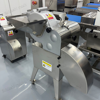 Automatische keuken multifunctionele groente snijmachine voor paprika, aardappel, groene mango, kurkuma, chili, bloemwortel en wortels.
