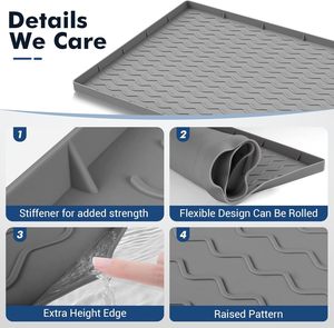 <b>Waterproof</b> 34" X 22" Under Sink Mat for Kitchen <b>Silicone</b> Under Sink Liner, Kitchen Bathroom Cabinet Mat - Product Image 4