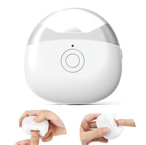 Cortaúñas eléctrico con luz LED y 2 velocidades con almacenamiento de restos de uñas, recortador de uñas de seguridad recargable por USB - Product Image 1