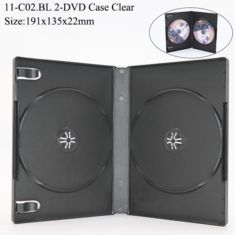 C02&nbsp;:&nbsp;22&nbsp;mm Boîtier 2&nbsp;DVD Noir