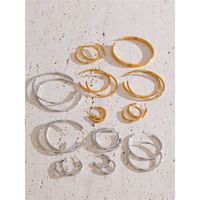 Boucles d'oreilles créoles Gaovo plaquées or en acier inoxydable étanche, bijoux fantaisie pour femmes