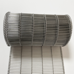 2025 en popüler hafif paslanmaz çelik tel Mesh merdiven düz esnek konveyör bant - Product Image 2