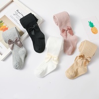 2025 nouvelles filles caleçons coton printemps et automne nouveau-né princesse arc chaussettes haute qualité bébé collants