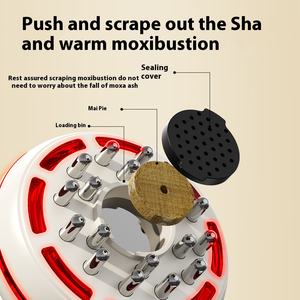 Terapia de calor de luz roja de microcorriente personalizada, cepillo de masaje Guasha adelgazante corporal, masajeador Abdominal de meridianos corporales - Product Image 4