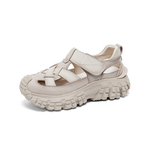 Sandalias romanas retro de cuero genuino para el verano de 2026. Sandalias deportivas casuales versátiles, perforadas y transpirables con suela suave. - Product Image 6