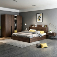 Ensemble de meubles de chambre à coucher sur mesure pour hôtel 5 étoiles de luxe, avec armoire, table de chevet et coiffeuse – Fournisseur unique d'usine