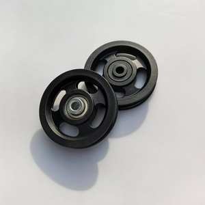 磨床工业飞轮黑色塑料尼龙轮滑轮90毫米100毫米滑轮滚轮 - Product Image 1