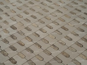 SH STONE <span class=keywords><strong>Mosaico</strong></span> di Lusso in Travertino Bianco Levigato e Grigio Argento per Lobby di Hotel, Piscine e Pareti di Spa - Product Image 5