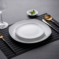 Ensemble de vaisselle carré élégant en porcelaine porcelaine Ensembles de vaisselle en porcelaine Vaisselle Vaisselle Ensembles d'assiettes Vaisselle pour restaurant