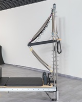 LUMINE Reformer de Pilates portable en aluminium durable, demi-trapèze, multifonctionnel, idéal pour le yoga, l'entraînement de force et les étirements