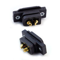 Connecteur mural en cuivre Amass XT90NE-M/XT90NE-F, mâle/femelle, jaune/noir, pour batterie, UHF, PCB, RF, FPC, alimentation CC 500V