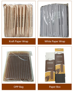 Tự nhiên thân thiện với môi phân hủy sinh học cà phê uống rơm nhà compostable bong bóng trà lạnh đồ uống ống hút làm từ cà phê căn cứ - Product Image 4