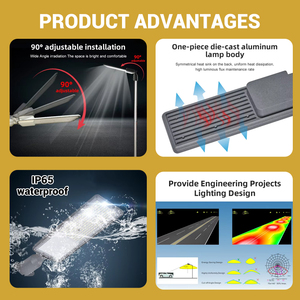 Độ truyền cao 6500K SMD nhôm siêu mỏng IP65 đèn đường ngoài trời 50W 100W 150W 200W LED - Product Image 3