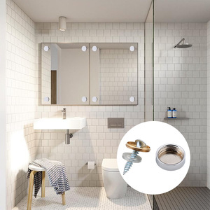 Cubiertas decorativas para espejos Haidibosi, tapas de tornillos de cobre para fijación de azulejos, diseño minimalista, fácil instalación - Product Image 4