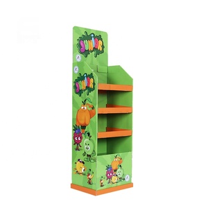 Expositor de Snacks Plegable de Cartón Corrugado Ecológico Moderno Personalizado, Estante de <span class=keywords><strong>Piso</strong></span> de Múltiples Niveles para Promoción de Snacks en Tiendas - Product Image 2