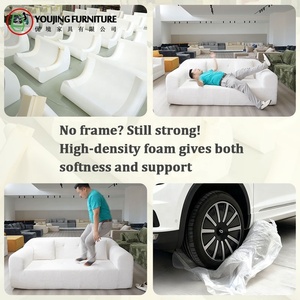 Moderno Sofá Cama de Espuma Comprimido al Vacío Empacado Plano Expansible y Compacto Muebles de Sala de Estar de Fácil Montaje para Ahorrar Espacio - Product Image 5