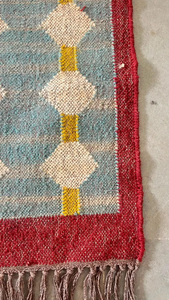 Boho Geometric Wool Jute <b>Runner</b> <b>Rug</b> Rustic Farmhouse Hallway Carpet for Entryway Floor Decor Home Handwoven - Product Image 3