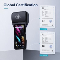 6,26-дюймовый портативный POS-терминал на Android 14 с 4 ГБ ОЗУ, 32 ГБ SSD, Bluetooth, Wi-Fi и NFC, сканером Newland и защитным стеклом