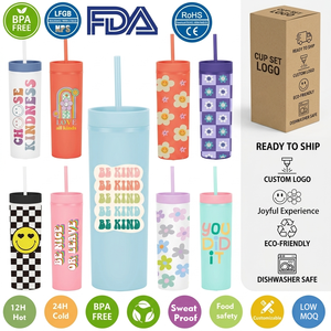 Vaso Térmico Delgado de 20oz con Aislamiento al Vacío, Estilo Retro Groovy, con Pajita, Apto para Lavavajillas, Regalo de Cumpleaños Personalizado para Ella, Mujeres - Product Image 1