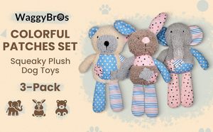 Jouets en peluche pour chiens, collection animaux colorés, jouets en peluche pour animaux de compagnie, jouets qui couinent - Product Image 2