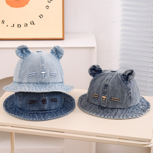 2025 Denim chapeau pour bébés mode ours seau chapeaux printemps été enfants casquette enfant en bas âge Suncaps filles accessoires infantile trucs 1-3 ans - Product Image 4